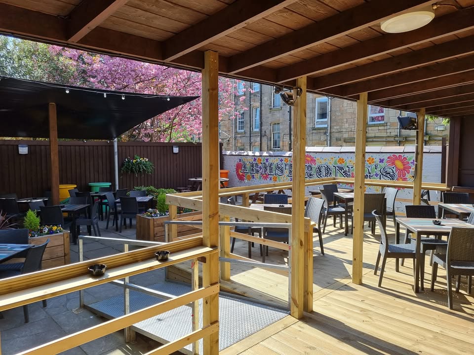 Armstrong's large beer garden for Glasgow's southside